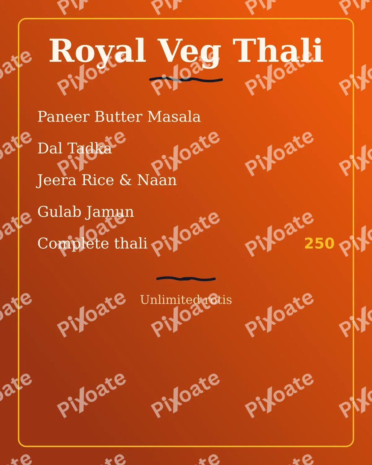 Thali Special Thali Special — editable brown restaurant template, instagram portrait