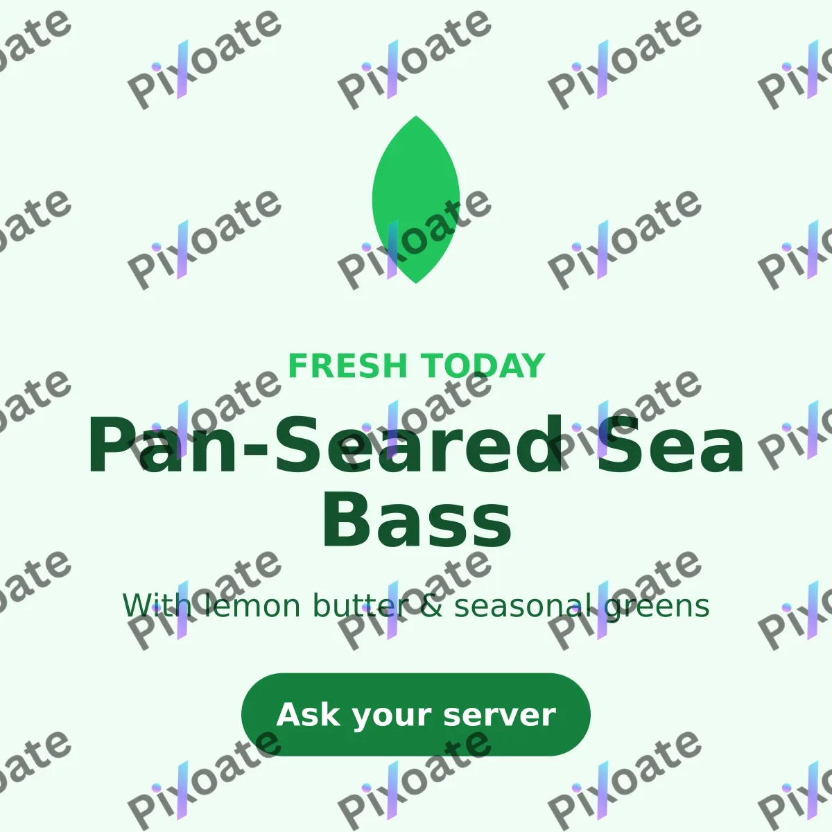 Todays Special Todays Special — editable white restaurant template, instagram post