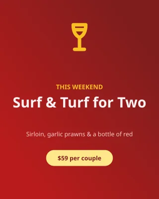 Weekend Special — editable red restaurant template, instagram portrait