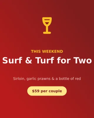 Weekend Special — editable red restaurant template, instagram portrait