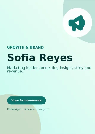 Aurora Marketing Manager Resume Professional CV — editable white résumé and career template, a4 print