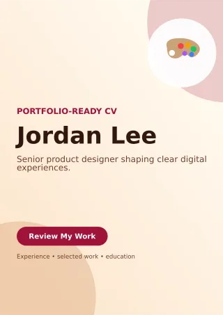 Aurora Product Designer Resume Creative Resume — editable white résumé and career template, a4 print