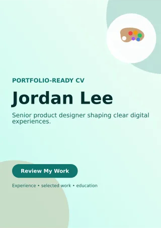 Aurora Product Designer Resume One-page Resume — editable white résumé and career template, a4 print