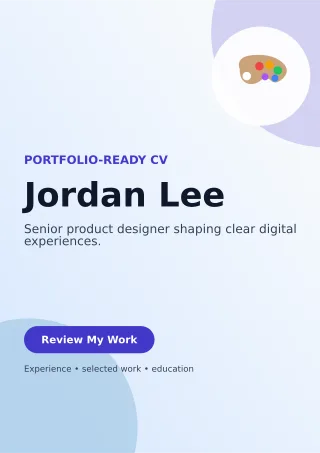 Aurora Product Designer Resume Professional CV — editable white résumé and career template, a4 print