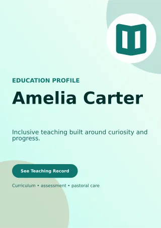 Aurora Teacher Resume One-page Resume — editable white résumé and career template, a4 print