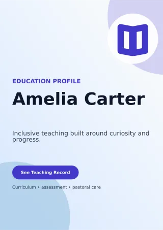 Aurora Teacher Resume Professional CV — editable white résumé and career template, a4 print