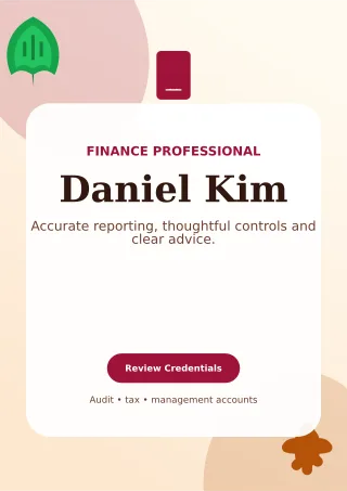 Botanical Accountant Resume Professional CV — editable white résumé and career template, a4 print