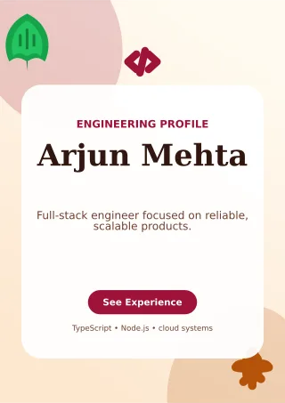 Botanical Software Engineer Resume One-page Resume — editable white résumé and career template, a4 print