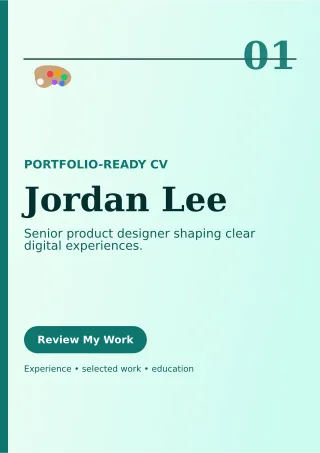 Editorial Product Designer Resume Creative Resume — editable white résumé and career template, a4 print