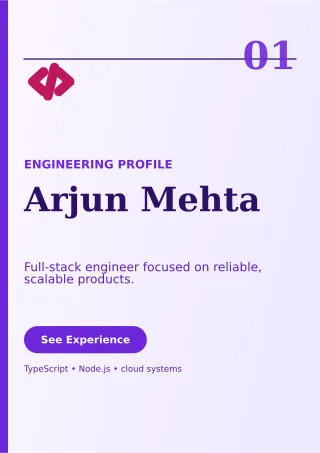 Editorial Software Engineer Resume Creative Resume — editable white résumé and career template, a4 print