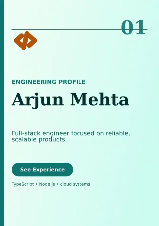 Editorial Software Engineer Resume Professional CV — editable white résumé and career template, a4 print
