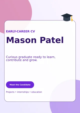 Glass Graduate Resume Professional CV — editable white résumé and career template, a4 print