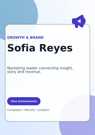 Glass Marketing Manager Resume One-page Resume — editable white résumé and career template, a4 print