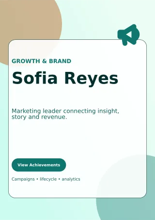 Glass Marketing Manager Resume Professional CV — editable white résumé and career template, a4 print