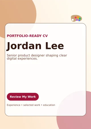 Glass Product Designer Resume Creative Resume — editable white résumé and career template, a4 print