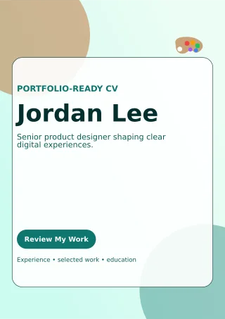 Glass Product Designer Resume One-page Resume — editable white résumé and career template, a4 print