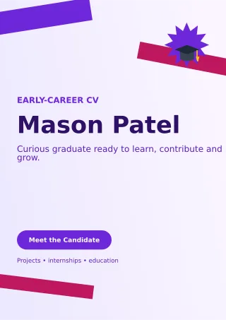 Kinetic Graduate Resume Creative Resume — editable white résumé and career template, a4 print