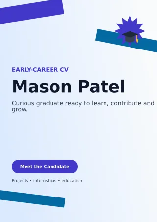 Kinetic Graduate Resume One-page Resume — editable white résumé and career template, a4 print