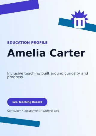 Kinetic Teacher Resume Creative Resume — editable white résumé and career template, a4 print