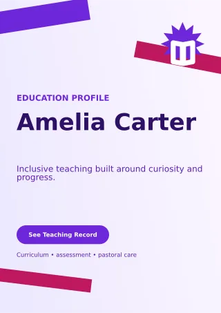 Kinetic Teacher Resume Professional CV — editable white résumé and career template, a4 print