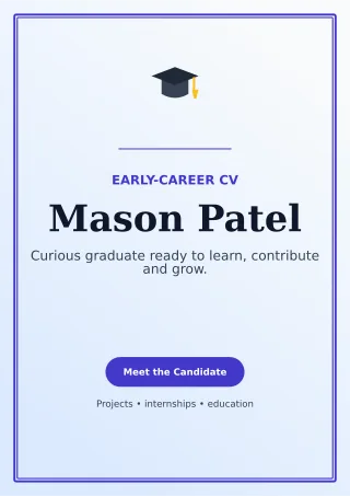 Luxe Graduate Resume One-page Resume — editable white résumé and career template, a4 print