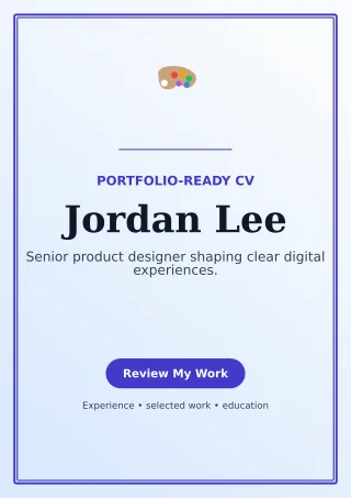 Luxe Product Designer Resume Creative Resume — editable white résumé and career template, a4 print