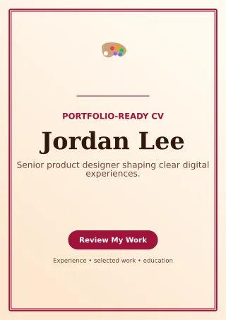 Luxe Product Designer Resume One-page Resume — editable white résumé and career template, a4 print