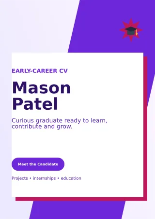 Neo Graduate Resume One-page Resume — editable white résumé and career template, a4 print