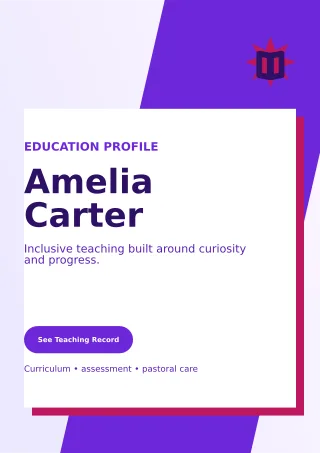Neo Teacher Resume Creative Resume — editable white résumé and career template, a4 print