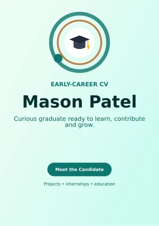 Orbit Graduate Resume One-page Resume — editable white résumé and career template, a4 print