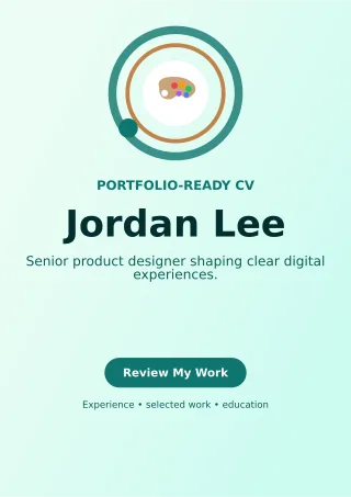Orbit Product Designer Resume Creative Resume — editable white résumé and career template, a4 print
