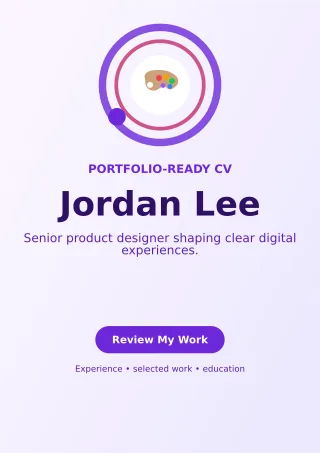 Orbit Product Designer Resume One-page Resume — editable white résumé and career template, a4 print