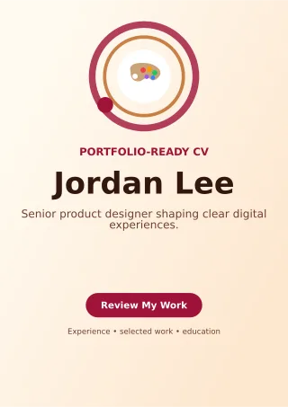 Orbit Product Designer Resume Professional CV — editable white résumé and career template, a4 print