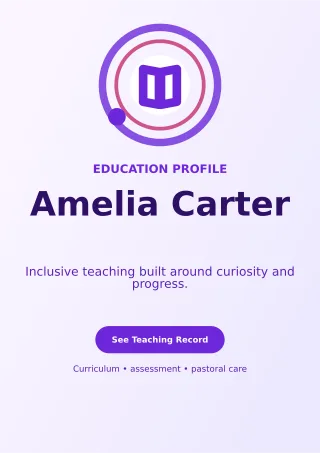 Orbit Teacher Resume One-page Resume — editable white résumé and career template, a4 print