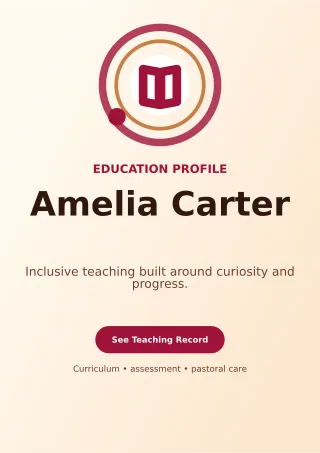 Orbit Teacher Resume Professional CV — editable white résumé and career template, a4 print