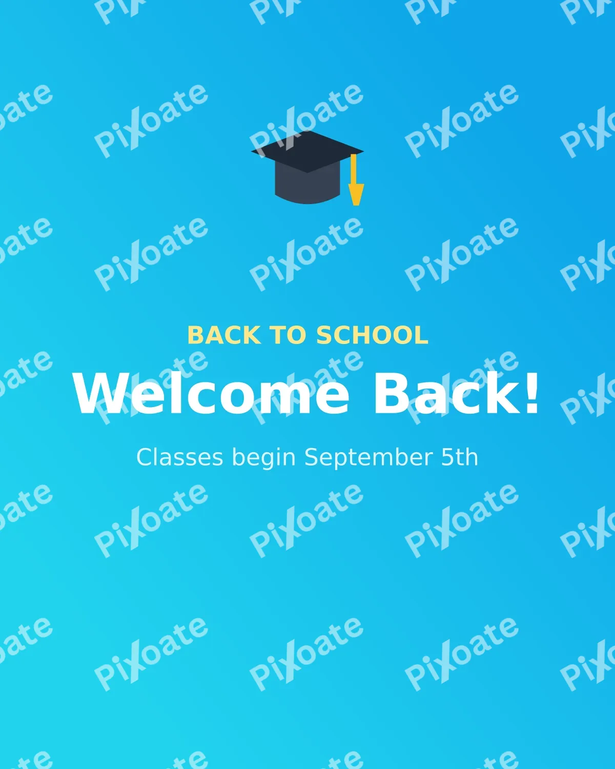 Back to School Back to School — editable blue school template, instagram portrait