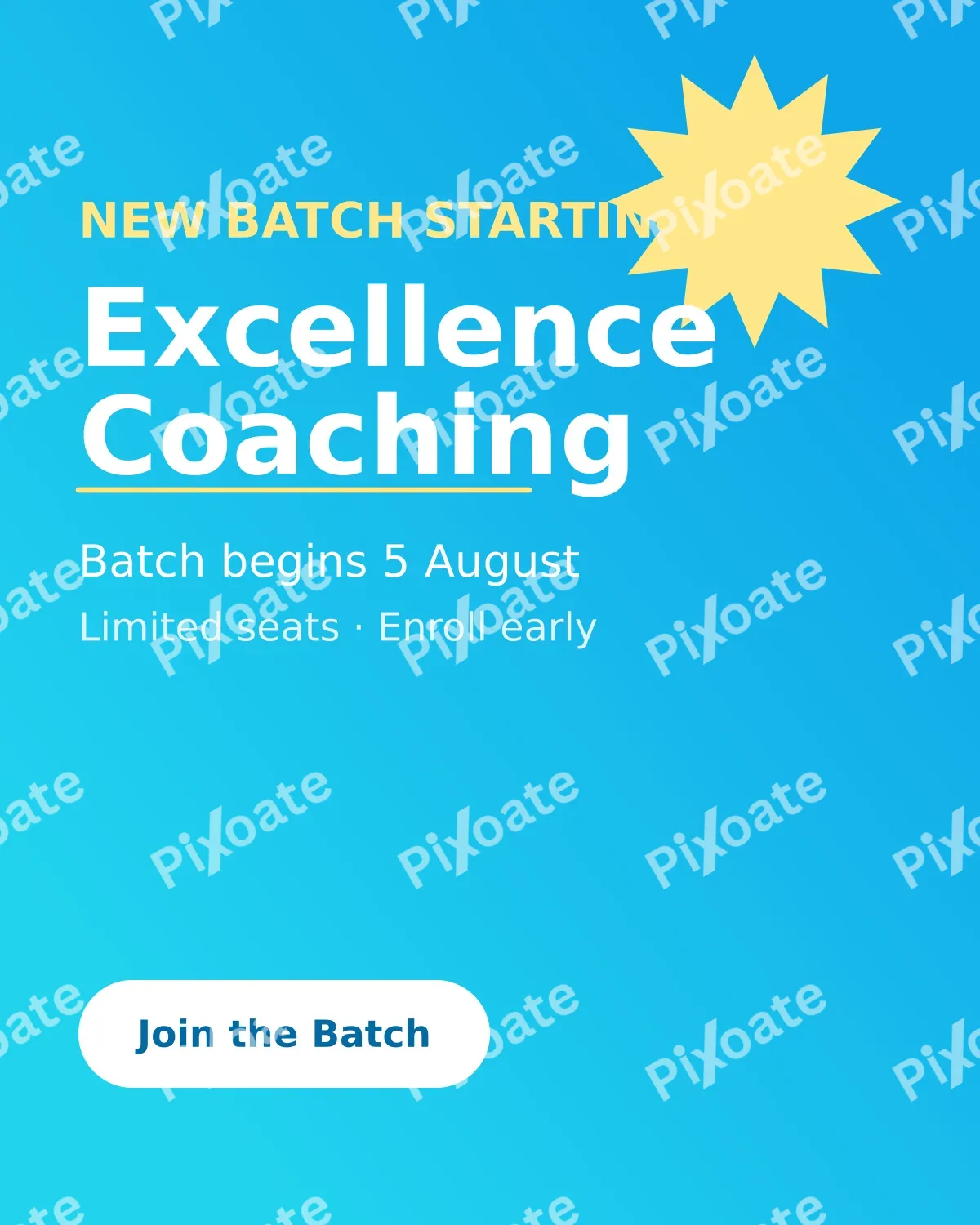 Coaching Classes Coaching Classes — editable blue school template, instagram portrait