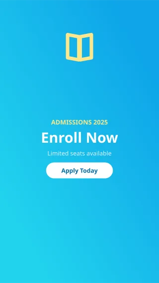 Enrollment Open — editable blue school template, story / reel