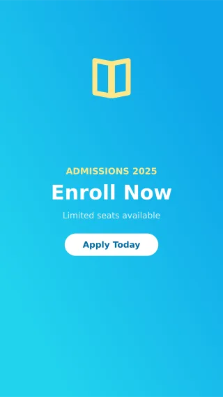 Enrollment Open — editable blue school template, story / reel