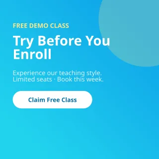 Free Demo Class — editable blue school template, instagram post