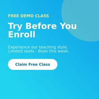 Free Demo Class — editable blue school template, instagram post