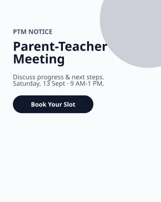 Parent-Teacher Meeting — editable white school template, instagram portrait