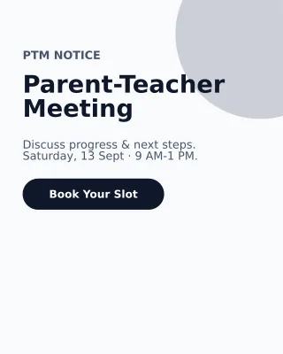 Parent-Teacher Meeting — editable white school template, instagram portrait