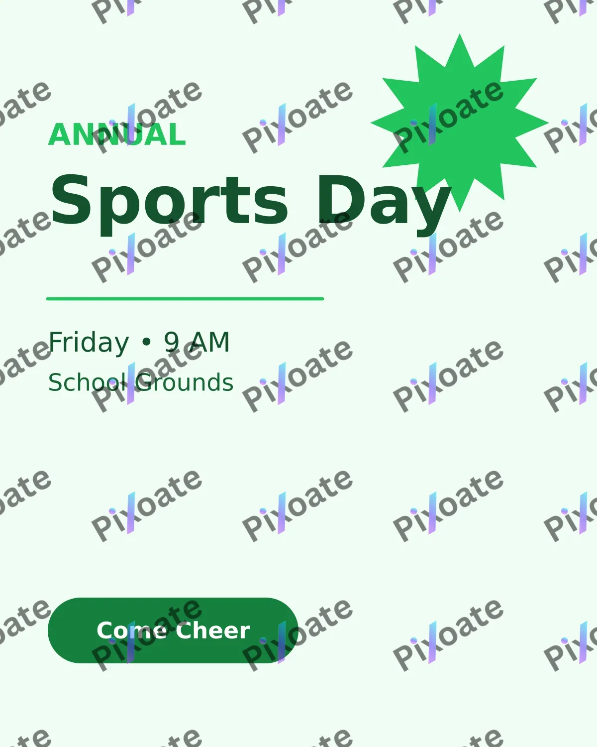 Sports Day Sports Day — editable white school template, instagram portrait
