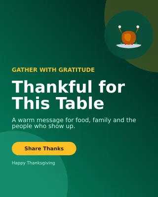 Aurora Thanksgiving Greeting Portrait Post — editable black seasonal template, instagram portrait