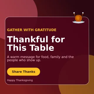 Glass Thanksgiving Greeting Square Post — editable black seasonal template, instagram post