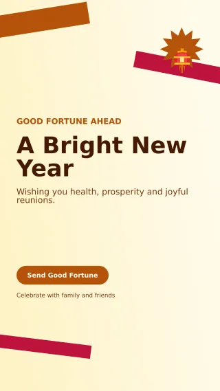 Kinetic Lunar New Year Story — editable white seasonal template, story / reel