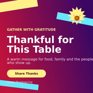 Kinetic Thanksgiving Greeting Square Post — editable purple seasonal template, instagram post