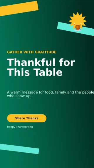 Kinetic Thanksgiving Greeting Story — editable black seasonal template, story / reel