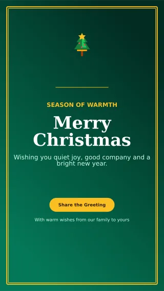 Luxe Christmas Greeting Story — editable black seasonal template, story / reel